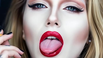 Smoke fetish smoking girl red lipstick ai movie