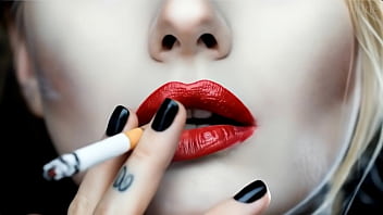 Smoke fetish smoking girl red lipstick ai movie