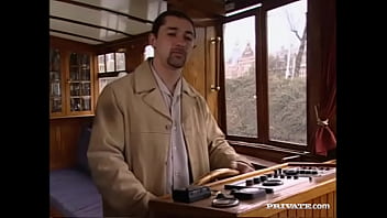 Dru berrymore masturbates for the pilot of her boat using a butt toy