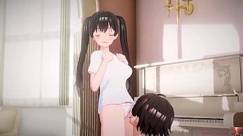 I found her playing alone so i used my tongue instead