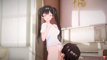 I found her playing alone so i used my tongue instead