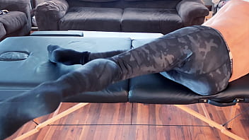 Stretching and compression pants on massage table hd short version