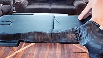 Stretching and compression pants on massage table hd short version