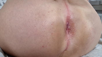 Hot rimming anal plug and huge cum