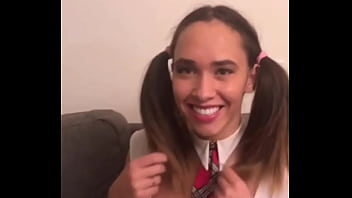 Role play horny young woman shows her tits to the teacher in exchange for a sweet blowjob