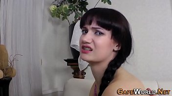 Tiny anal teen sucks cock