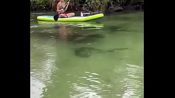 Yesterday i got to paddle beside this big girl for most of the river so fun hanging out with manatees