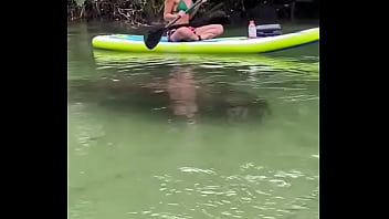 Yesterday i got to paddle beside this big girl for most of the river so fun hanging out with manatees