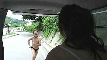 Slave run on his feet trying to reach the mistress' van