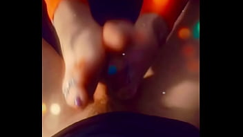 Prettyfeetelite barefoot goddess twinkletoes handjob and footjob ignoring husband while on the phone with lover with slo mo cumshot