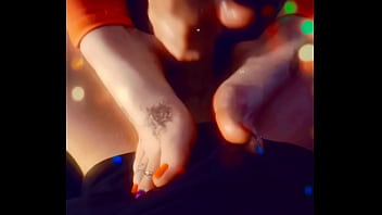 Prettyfeetelite barefoot goddess twinkletoes handjob and footjob ignoring husband while on the phone with lover with slo mo cumshot