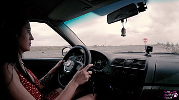 Long haired teen sucks and fucks for driver's license