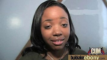 Ebony gets fucked in all holes by a group of white dudes 20