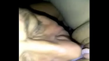 Enjoying his tongue on my clit