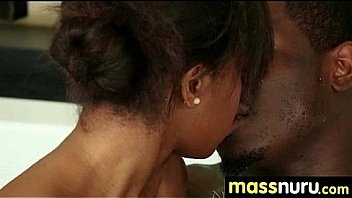 Busty teen gives nuru sex massage 15