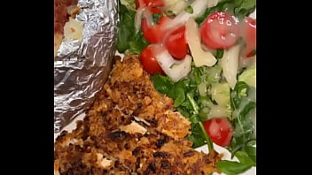 Ebony cums out of her ass while her parents are away