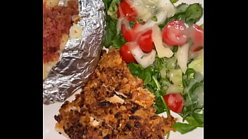 Ebony cums out of her ass while her parents are away