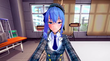 Suisei gets all her holes filled and fucked hard vtuber porn