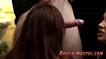 Reverse bondage and tape gagged orgasm excited young tourists