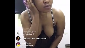 Horny black girl naked on instagram live