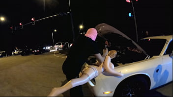 Redkey montana slams sex doll in public interracial