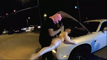 Redkey montana slams sex doll in public interracial