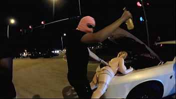 Redkey montana slams sex doll in public interracial