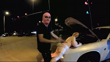 Redkey montana slams sex doll in public interracial