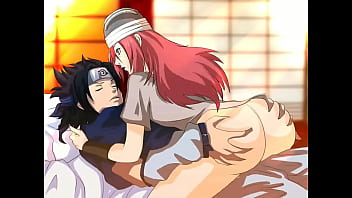 Sasuke enjoying ass grabbing