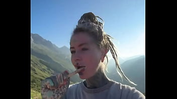 Brushing my teeth with this beautiful background what's your favorite way to start the day #morningroutine #bru