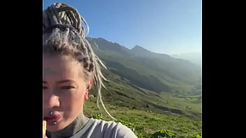 Brushing my teeth with this beautiful background what's your favorite way to start the day #morningroutine #bru