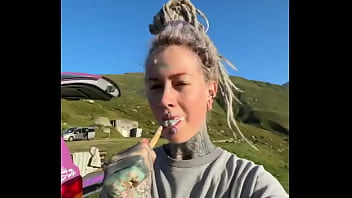 Brushing my teeth with this beautiful background what's your favorite way to start the day #morningroutine #bru