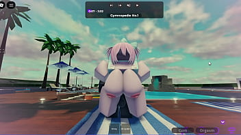 Slut fucked by a big roblox cock while his bf is away