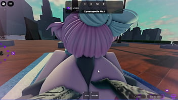 Slut fucked by a big roblox cock while his bf is away