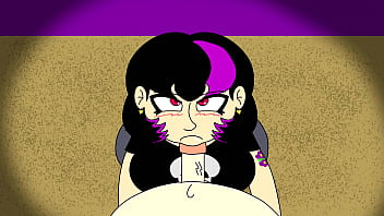 Gothic gal gives head to lucky nerd Gothic gal gives head to lucky nerd