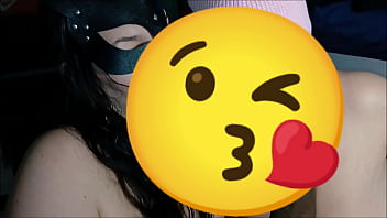 Two young pretty girls share a big dick and swap the cum