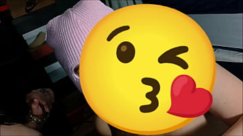 Two young pretty girls share a big dick and swap the cum