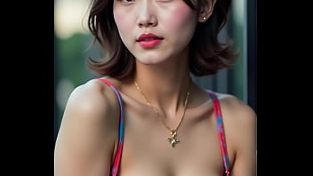 Elegance p a thai girl showcases a beautiful dress in a captivating setting