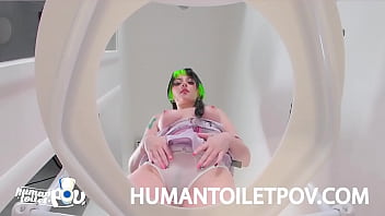 You surprise alt girl by hiding in her toilet begging for her to sit on your face and piss
