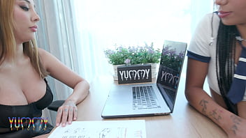 Sexy teacher vitoria beatriz from yummy estudio academy teaches his student ob slave nat to take 2 cocks in the ass and lot of piss drinking