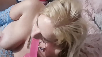 Milf sucking on toys