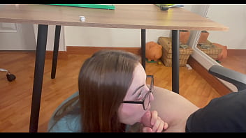 The college girl suck my dick after class