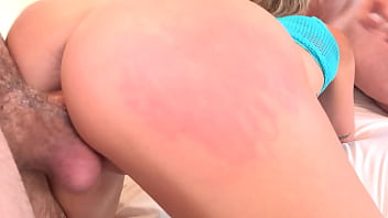 Blonde tiffany gags on two cocks while brian and kyle fuck her slit