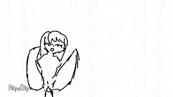 Chica animada se divierte al encontrarse con una gran p0ll4