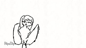 Chica animada se divierte al encontrarse con una gran p0ll4