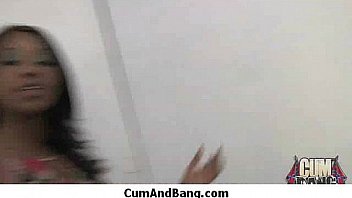 Ebony girl gets slammed by some white dudes 5