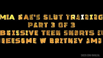 Submissive mia mae snorts cum in threesome w britney amber – immoral productions 4k