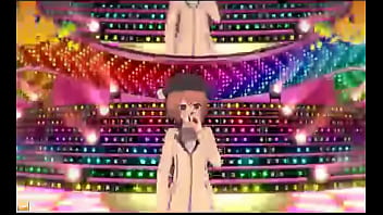 Kawaii girl dances mao zedong salesman