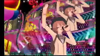 Kawaii girl dances mao zedong salesman