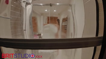 You watch your neighbour in the shower